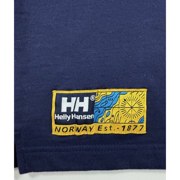 Vintage Helly Hansen Sailing/Racing Hoodie Nautical Blue Regatta Racing Made USA - Picture 3 of 9